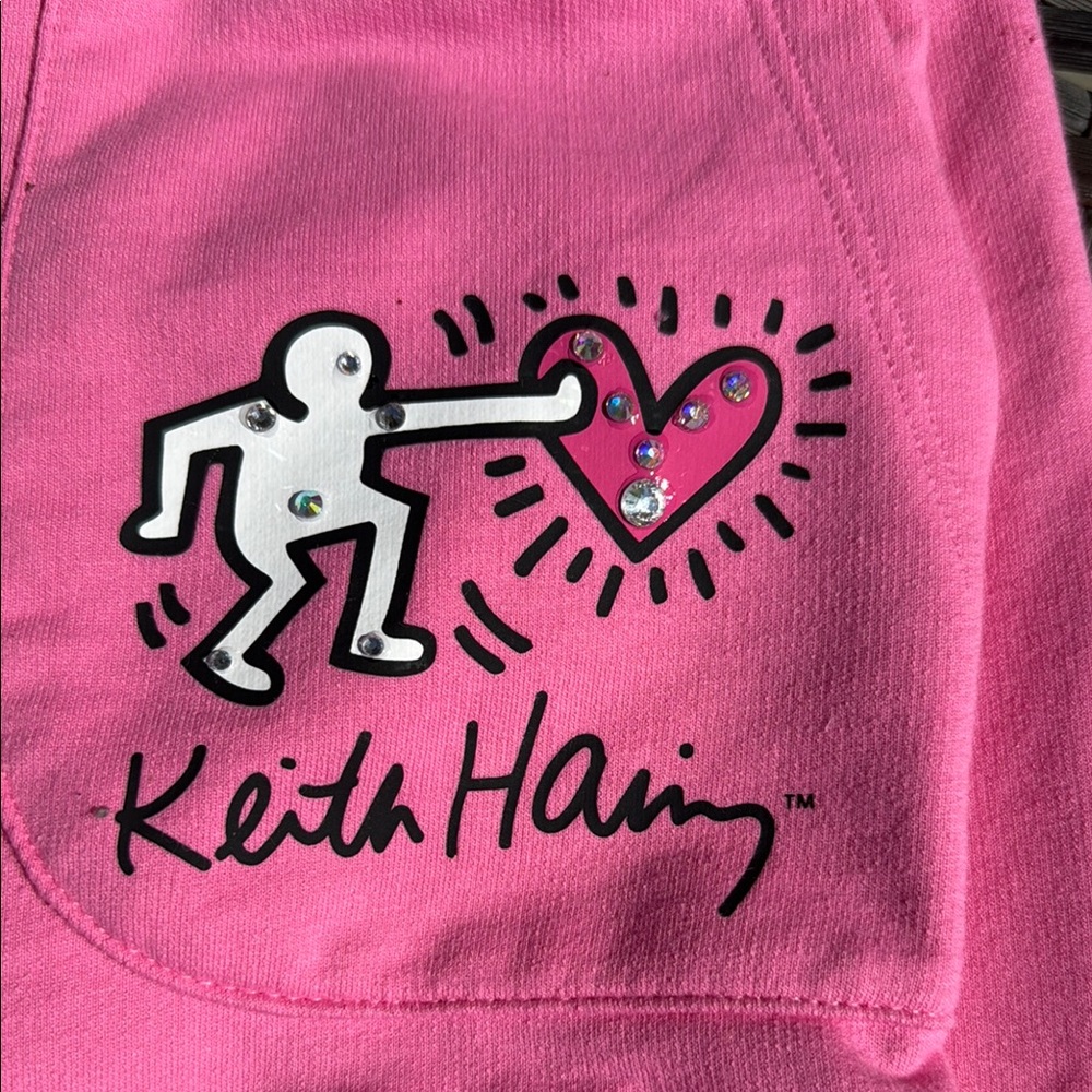 Playful bling Pink Pajama Set with Heart Motif - Picture 3 of 6